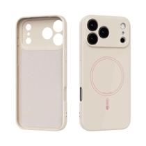 Capa Magnética Protetora De Silicone Magsafe Para Apple iPhone 16 17 15 14 13 pro Max À Prova De