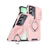 Capa Magnética Realme 14X C75 C73 C71 Com Anel De Proteção E Lente Deslizante Para Câmera,