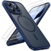Capa magnética TOCOL 3 em 1 para iPhone 15 Pro 6.1 azul Capa magnética TOCOL 3 em 1 para iPhone 15 Pro 6.1 azul