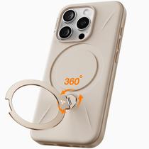 Capa Magnética TORRAS Ostand Spin para iPhone 15 Pro - Bege Deserto Capa Magnética TORRAS Ostand Spin para iPhone 15 Pro - Bege Deserto