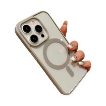 Capa Magnética Transparente À Prova De Choque Para Carregamento Sem Fio Para iPhone Magsafe 17 16 15