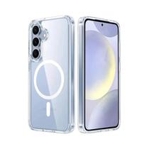 Capa Magnética Transparente À Prova De Choque Para Magsafe Samsung S25 S23 S24 plus S22 Ultra S21 FE