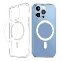 Capa Magnética Transparente Clear Compatível IPH 15 Aderência Confortável e Compatível com Indução