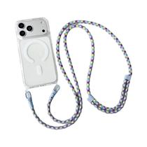 Capa Magnética Transparente Com Cordão Para iPhone 17 pro Max 16 plus 15 14 13 17P, Capa Rígida De