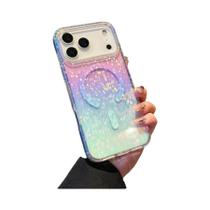 Capa Magnética Transparente Com Efeito Gradiente Para iPhone 17 pro Max Air 17 Pro, Capa Protetora