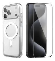 Capa Magnética Transparente Com Película Para Smartphone 17 Pro