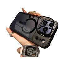 Capa Magnética Transparente Com Suporte De Lente Invisível Para iPhone 17 16 15 pro Max, Compatível