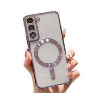 Capa Magnética Transparente de Silicone para Samsung Galaxy S20, S21, S22, S23, S24 e Ultra