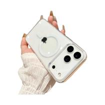 Capa Magnética Transparente Fina Para Apple iPhone 17 16 15 14 13 12 11 X XS XR pro Max Capa Dura