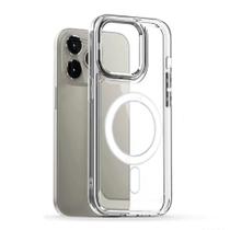 Capa Magnética Transparente Magsafe Para Iphone 16 15 14 Plus 13 Mini 12 Pro Max Xs Xr 7 8 Se Capa