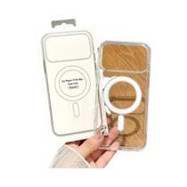 Capa Magnética Transparente Para Carregamento Sem Fio Para iPhone 11-16 pro Max Mini, Capa De PC À