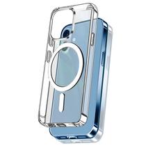 Capa Magnética Transparente Para iPhone 17 16 15 14 13 12 Mini pro Max 8 SE 20 X Xs Xr Capa Apple
