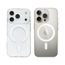 Capa Magnética Transparente Versátil De Luxo Para iPhone 17 16 15 14 13 12 11 pro Max plus MINI