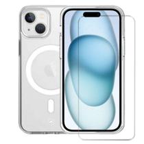 Capa MagSafe Crystal e Pelicula Nano Vidro iPhone 15-Gshield