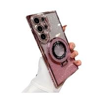 Capa Magsafe De Diamante Brilhante Para Samsung Galaxy S25 S24 Ultra S23 S22 plus A55 A35 A25 A24