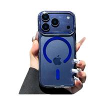 Capa Magsafe De Luxo Para iPhone 17 16 15 pro Max 17Air, Transparente HD, Fina, Magnética, Com - NONE