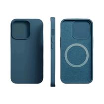 Capa MagSafe de Silicone Líquido para iPhone 15/14/13/12/11 - Carregamento Magnético Sem Fio