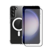 Capa Magsafe e Pelicula Dual Glass compatível com Samsung Galaxy S22 - Gshield Capa Magsafe e Pelicula Dual Glass compatível com Samsung Galaxy S22 - Gshield