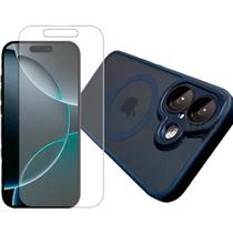 Capa Magsafe Fosca Compatível Com iPhone 16 Plus + Pelicula Hidrogel Capa Magsafe Fosca Compatível Com iPhone 16 Plus + Pelicula Hidrogel