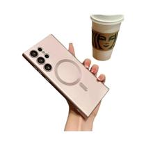 Capa MagSafe Luxo para Samsung S22/S23/S24 Ultra - Carregamento Sem Fio e à Prova de Choques