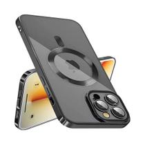 Capa MagSafe para iPhone 15/14/13/12/11 - Carregamento Sem Fio e Protetor de Lente
