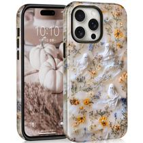 Capa Mainrenka para iPhone 11 Pro, Floral Ghost, à prova de choque Capa Mainrenka para iPhone 11 Pro, Floral Ghost, à prova de choque