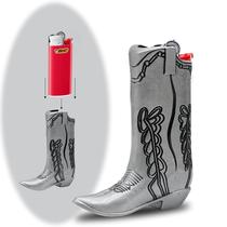 Capa mais leve Cowboy Boot Silver Metal para Mini Bic J5