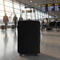 Capa Mala Bagagem Viagem com Ziper Preta Grande 32kg Elastano Capa Mala Bagagem Viagem com Ziper Preta Grande 32kg Elastano
