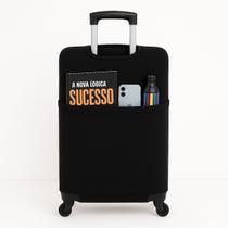 Capa Mala De Viagem Com Bolso Canguru Protetor Bagagem Bordo