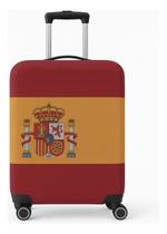 Capa Mala De Viagem Tecido Suplex Bandeira Espanha Protetora