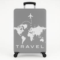 Capa Mala Viagem Protetora Estampa Tecido Mapa Mundo Bagagem Capa Mala Viagem Protetora Estampa Tecido Mapa Mundo Bagagem