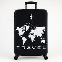 Capa Mala Viagem Protetora Estampa Tecido Mapa Mundo Bagagem