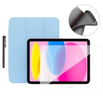 Capa maleavel + película para iPad 10 A2696 + caneta touch