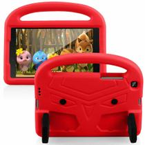 Capa Maleta Infantil para Tablet Galaxy Tab A8 Tela 10.5'' (2022) SM- X200 /SM- X205 Vermelha
