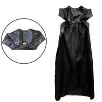 Capa Malévola Longa Cetim Gola Paete Fantasia Halloween