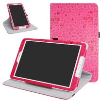 Capa Mama Mouth Galaxy Tab E 9.6 giratória 360 rosa vermelha Capa Mama Mouth Galaxy Tab E 9.6 giratória 360 rosa vermelha