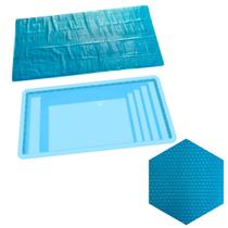 Capa Manta Térmica Para Piscina Bonaire 4 X 2m Splash Igui 500 Micras Azul Proteção Uv