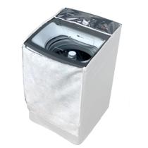 Capa Maquina De Lavar Brastemp 16kg 17kg Bwk Ziper Transparente Branca