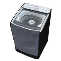 Capa Maquina De Lavar Consul 12kg Cwh12ab Ziper Transparente Preta Reforçada Impermeavel