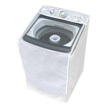 Capa Maquina de Lavar Consul 14kg CWH14AB Ziper Transparente Branca