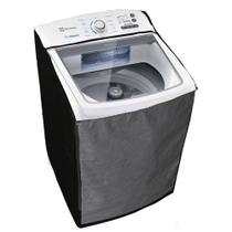 Capa Maquina de Lavar Electrolux Led 13 14kg Ziper Transparente Preto