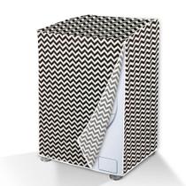 Capa Máquina De Lavar Forrada Zigzag Gg Lavanderia Proteção Capa Máquina De Lavar Forrada Zigzag Gg Lavanderia Proteção