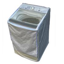 Capa Máquina de Lavar Panasonic 12kg NA-F120B5G Zíper Transparente Cinza