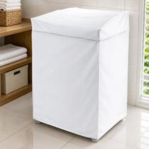 Capa Máquina de Lavar PVC Tampa G Branca Protetora Impermeável Resistente Durável Proteção Contra Poeira e Umidade Capa Máquina de Lavar PVC Tampa G Branca Protetora Impermeável Resistente Durável Proteção Contra Poeira e Umidade