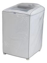 Capa Máquina De Lavar Roupas Pvc Transparente M 10Kg À 14Kg