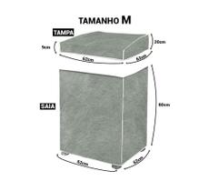 Capa Maquina de Lavar WE DROP Flanelada Jeans Tamanho M Proteção contra Poeira e Água Capa Maquina de Lavar WE DROP Flanelada Jeans Tamanho M Proteção contra Poeira e Água