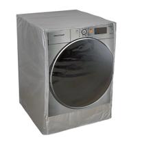 Capa Maquina Lava e Seca Brastemp 10 kg Abertura Frontal Transparente com Ziper Cinza
