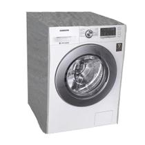 Capa Maquina Lava E Seca Samsung 11 Kg Ziper Com Frente Transparente Cinza