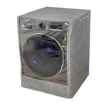 Capa Maquina Lava e Seca Samsung 11 kg Zíper Transparente Cinza Capa Maquina Lava e Seca Samsung 11 kg Zíper Transparente Cinza