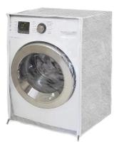 Capa Maquina Lava Seca Frontal Lg Samsung 8Kg 9Kg 10Kg Cinz